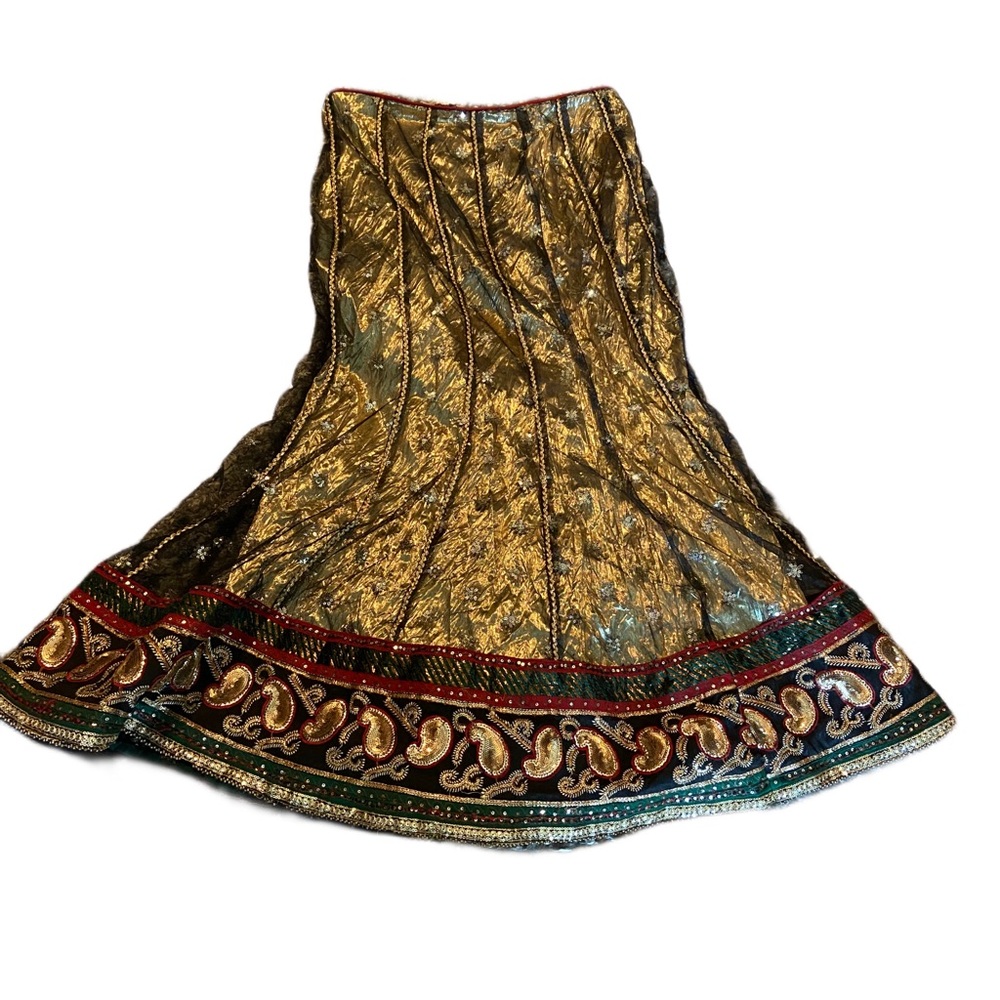 Vintage 2000s Heavily Sequined Indian Skirt